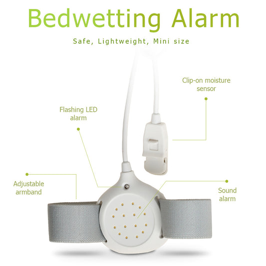 The light and ring remind the child of the bedwetting alarm