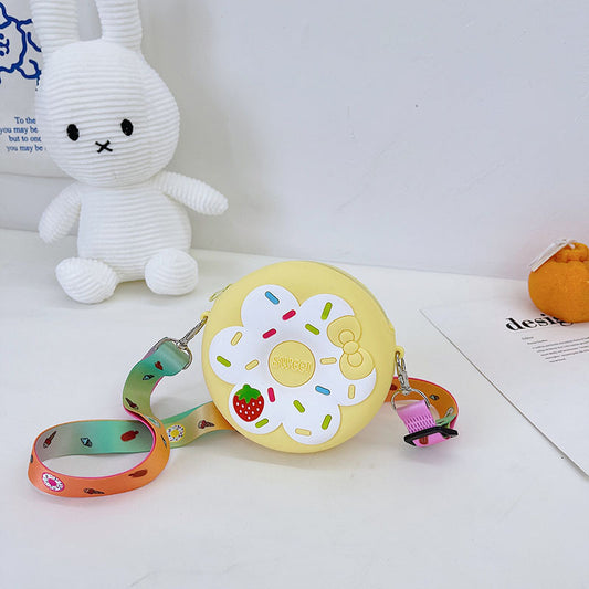Silicone Children's Change Portable Crossbody Fruit Donut Shoulder Bag
