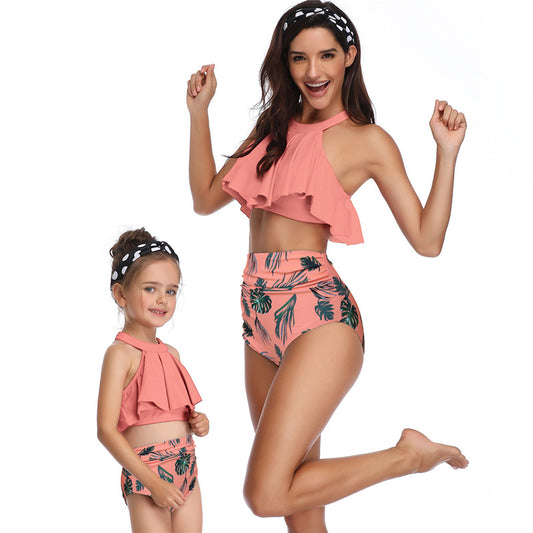 Baby Girls & Women swimsuit Matching Mom Daughter Swim Suit