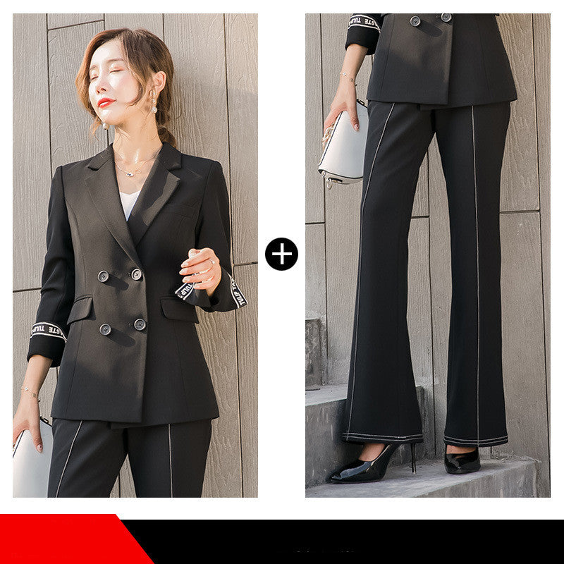 Ladies New Fashion White Temperament Long Sleeve Suit Cover