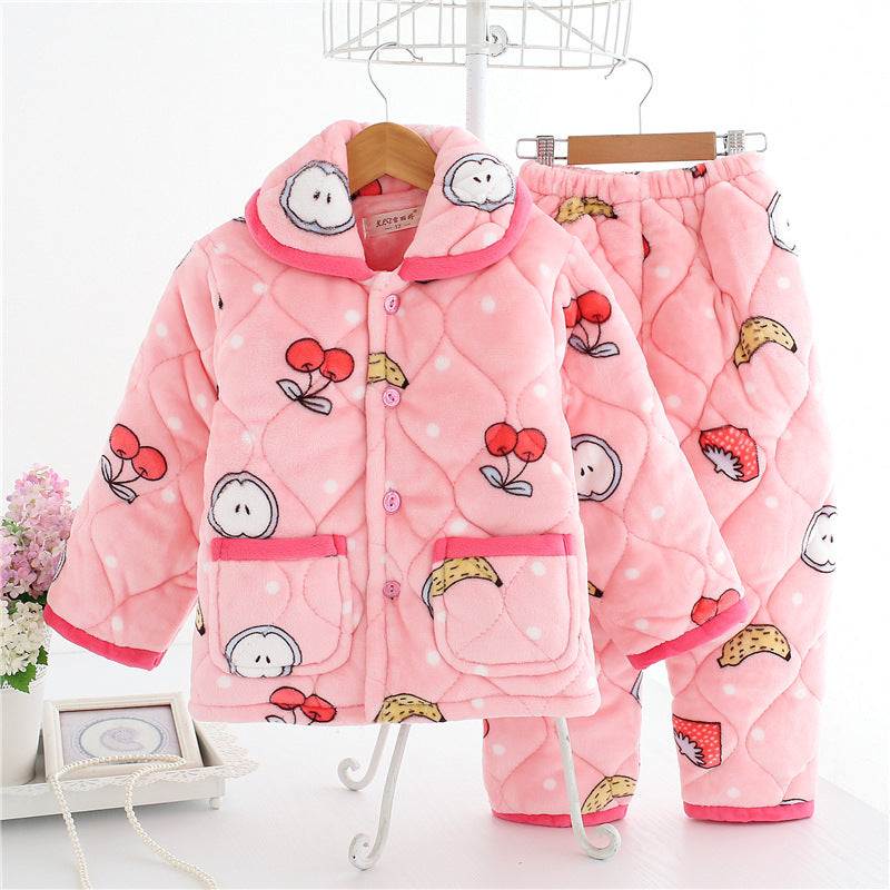 Children's warm pajamas set