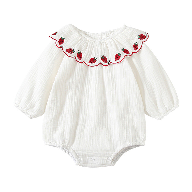 Female Baby Clothes Baby One-piece Long-sleeved Suit Autumn Girl Floral Romper