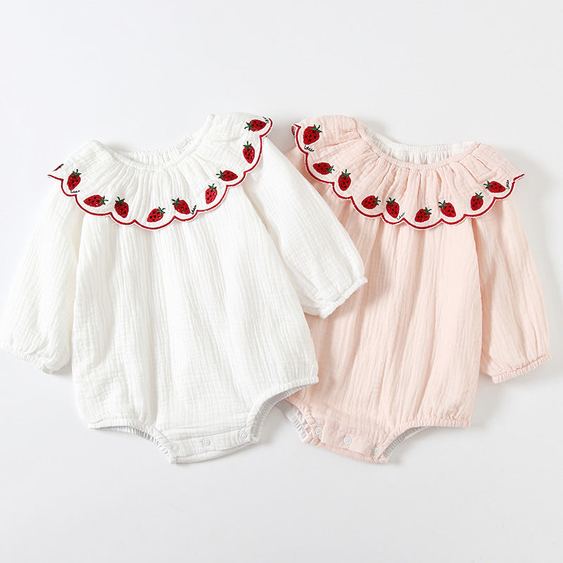 Female Baby Clothes Baby One-piece Long-sleeved Suit Autumn Girl Floral Romper