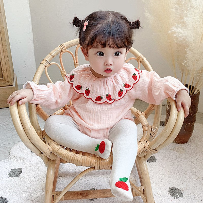 Female Baby Clothes Baby One-piece Long-sleeved Suit Autumn Girl Floral Romper