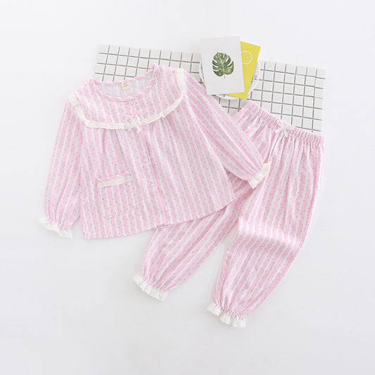 New Pcs Set Children Pajamas Baby Boy Girls Long Sleeves