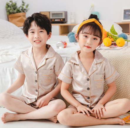 Artificial silk Children's pajamas