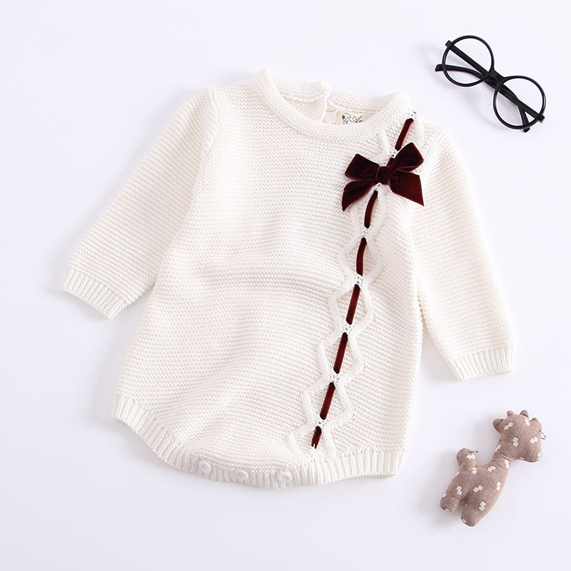 Baby knitted romper