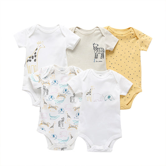 Newborn Foreign Trade Bag Fart Clothes Five-piece Baby Suit