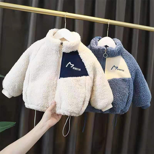 Winter Lamb Wool Foreign Style Children's Cotton Coat