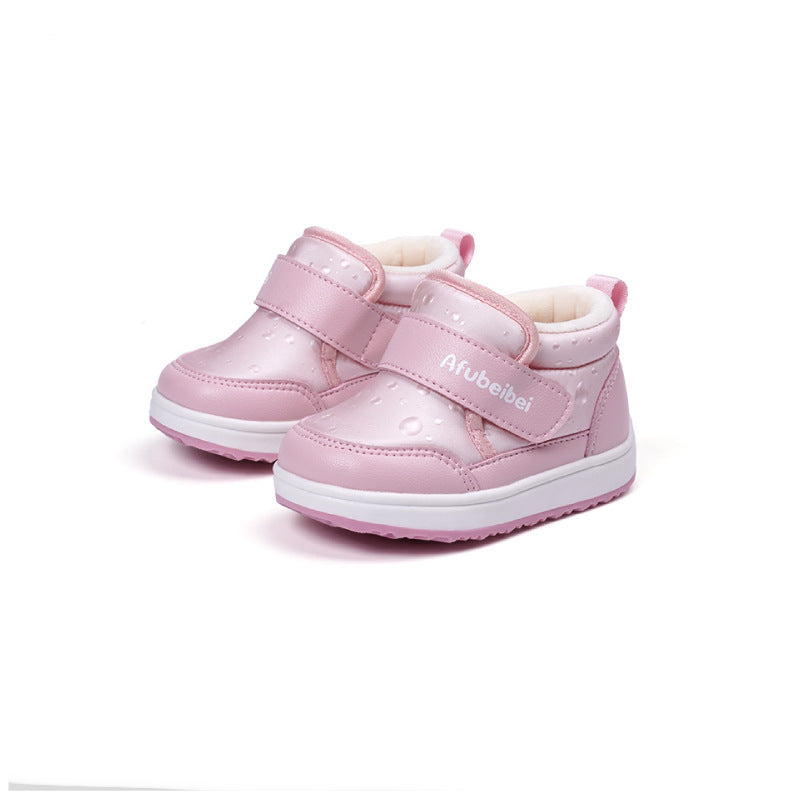 Children's Warm Cotton Shoes In Winter Boy Girl