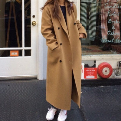 Fashion Women's Loose Mid-length Woolen Coat
