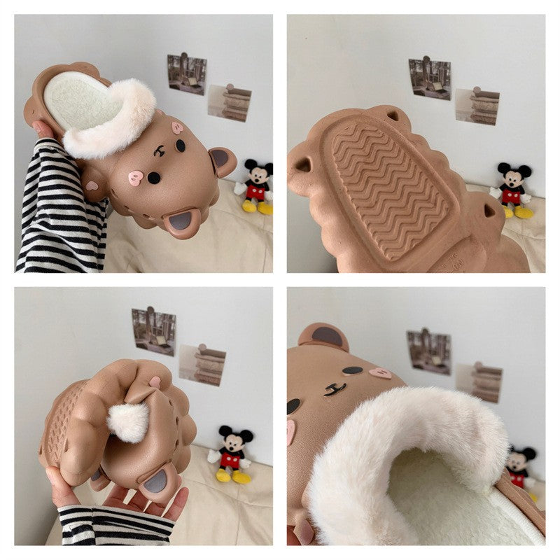 Women Winter Warm Thick Bottom Home Cotton Slippers