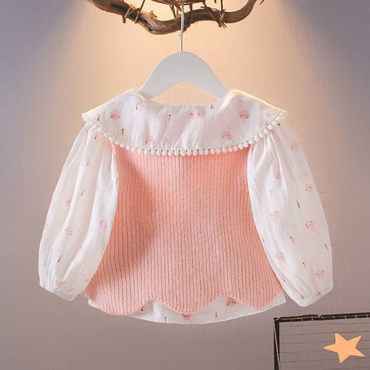 Baby Girl Spring Suit Girls Shirt Vest Two Piece Set
