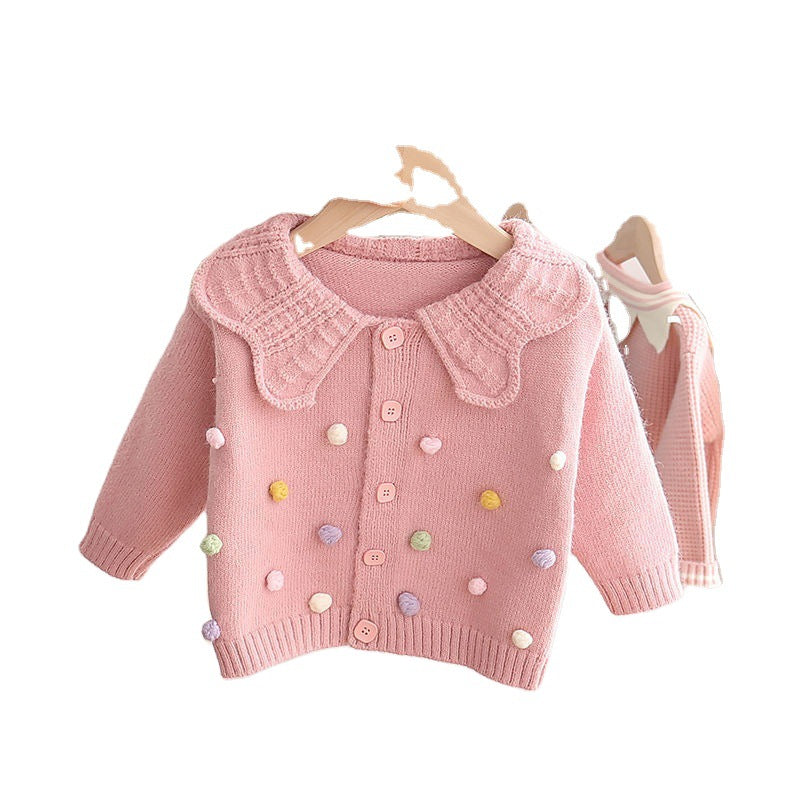 Long Sleeve Western Style Autumn And Winter New Baby Sweater Coat