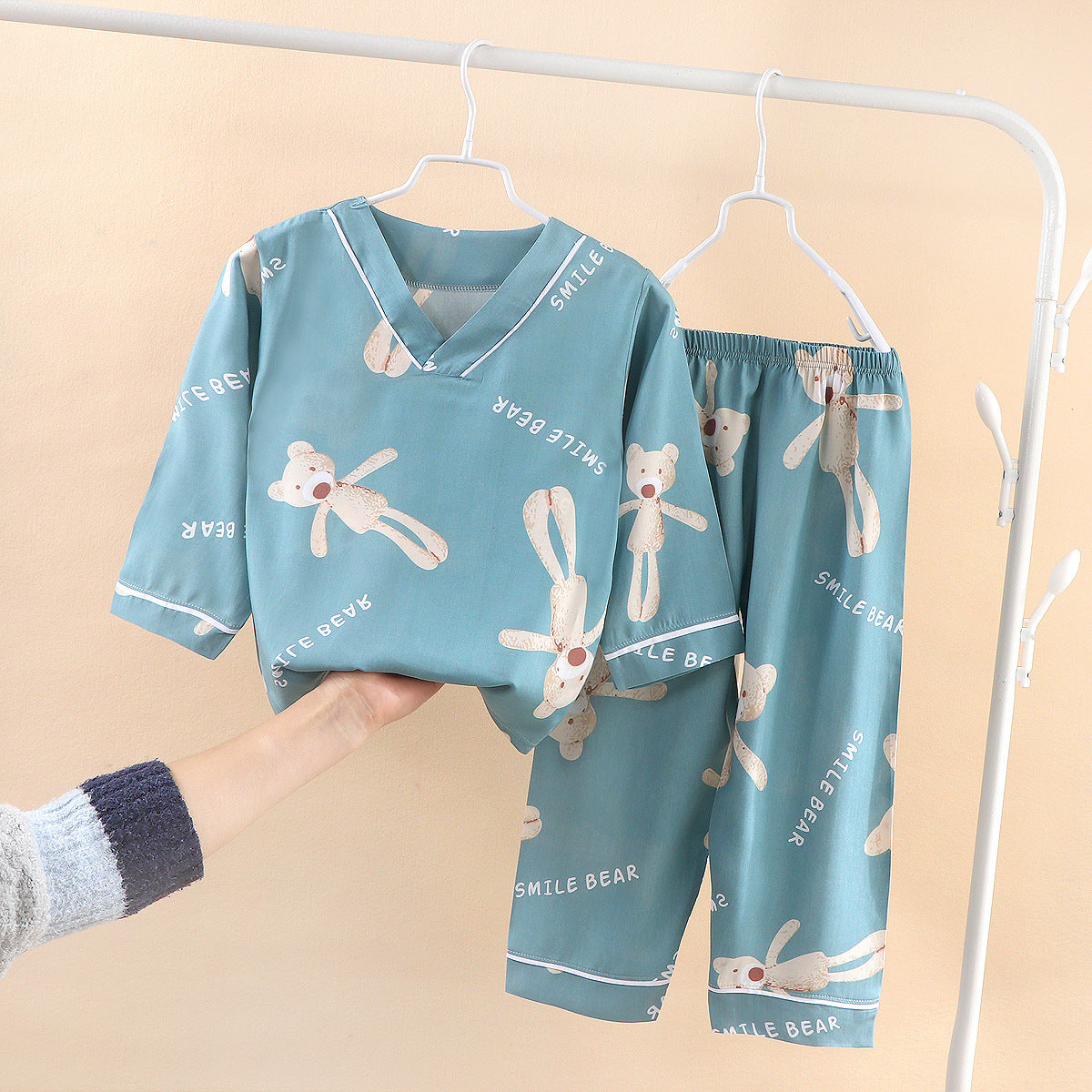 Children's Summer Thin Print Homewear Set