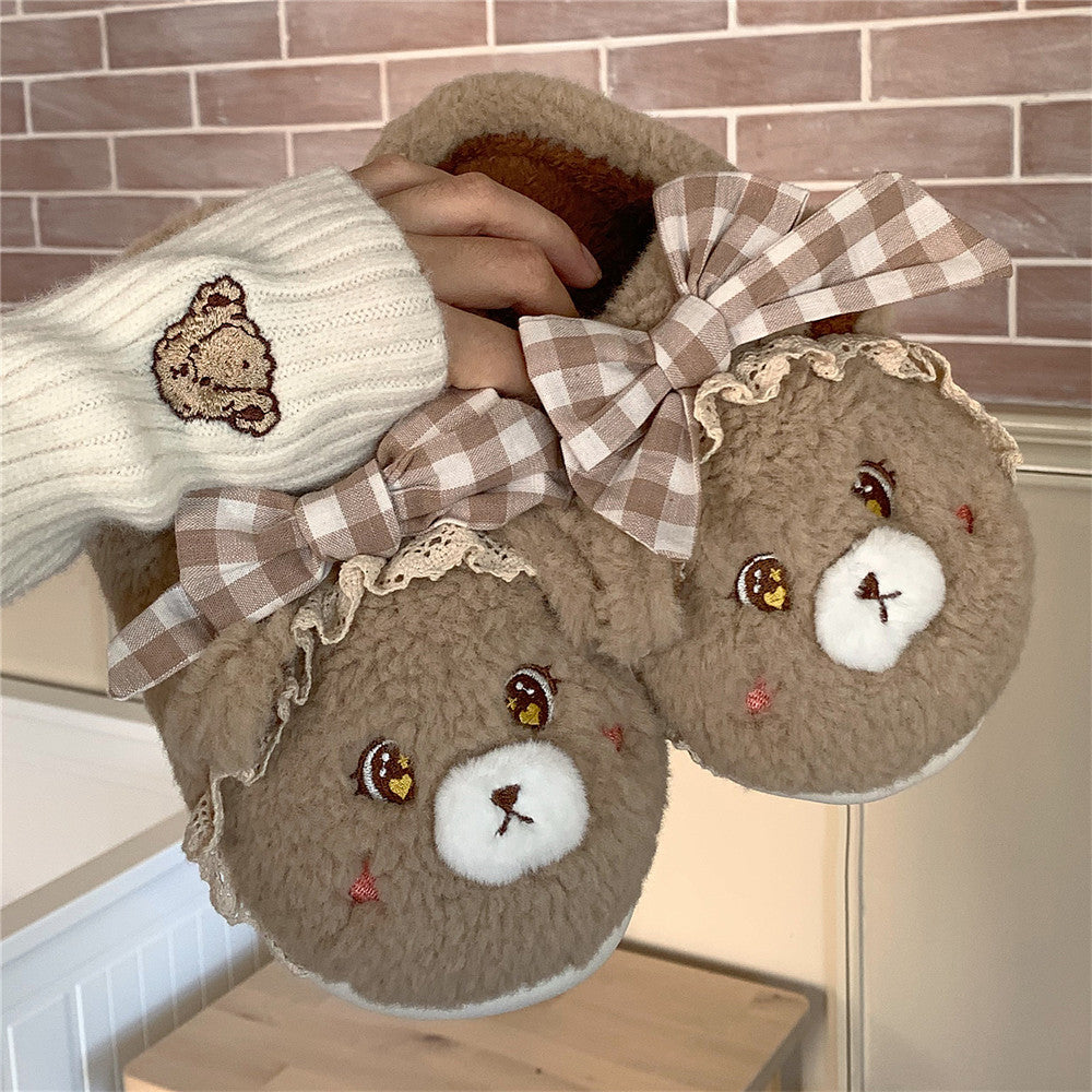 Women's Fashion Warm Indoor Non-slip Cotton Slippers