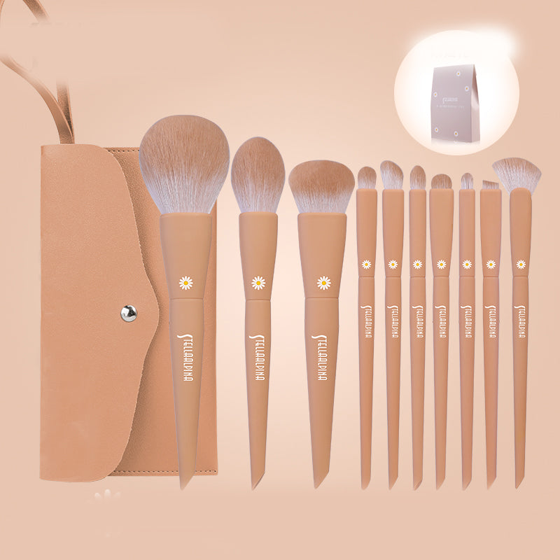 10 Pcs High Quality Daisy Makeup Brush Set Beauty Tools