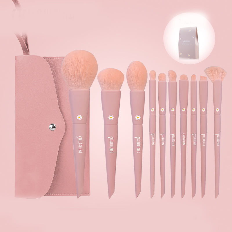 10 Pcs High Quality Daisy Makeup Brush Set Beauty Tools