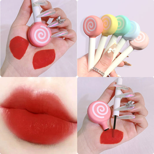 Lollipop Lip Shdes Mousse Lip Mud Matte  Glaze Matte Velvet Lipstick Student Style