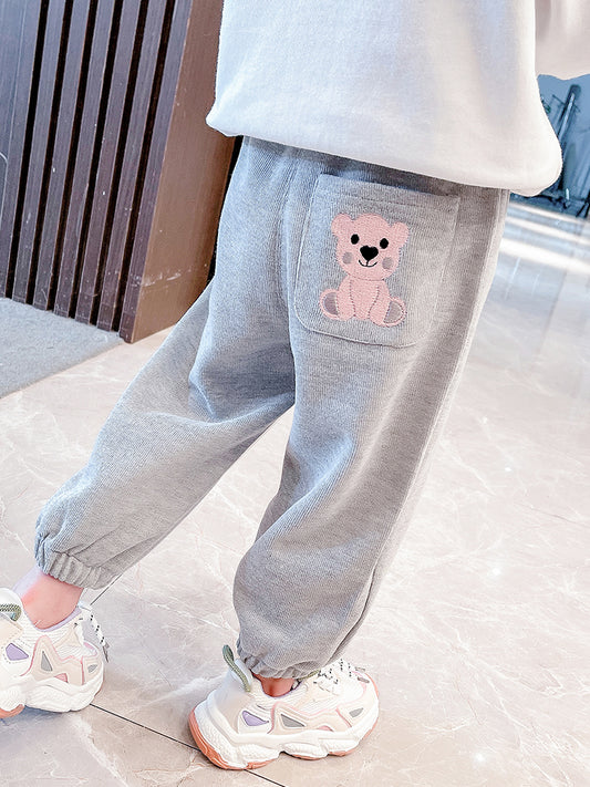 Girls Spring And Autumn New Foreign Style Outerwear Trousers
