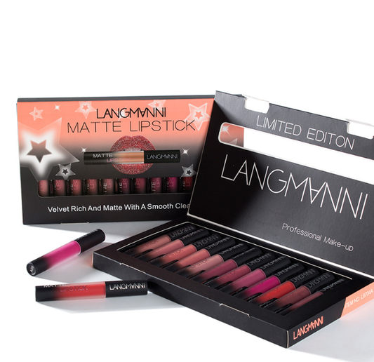 Matte Lipstick Waterproof Long-lasting 12 shades Lipstick Set