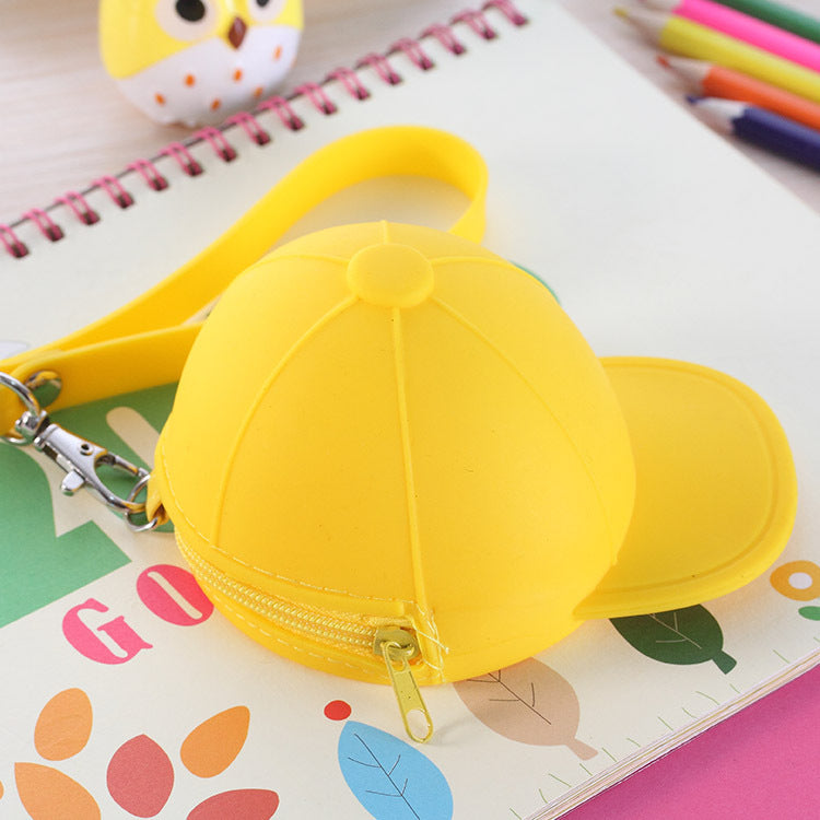 Cute Cartoon Candy Color Hat Silicone Coin Purse