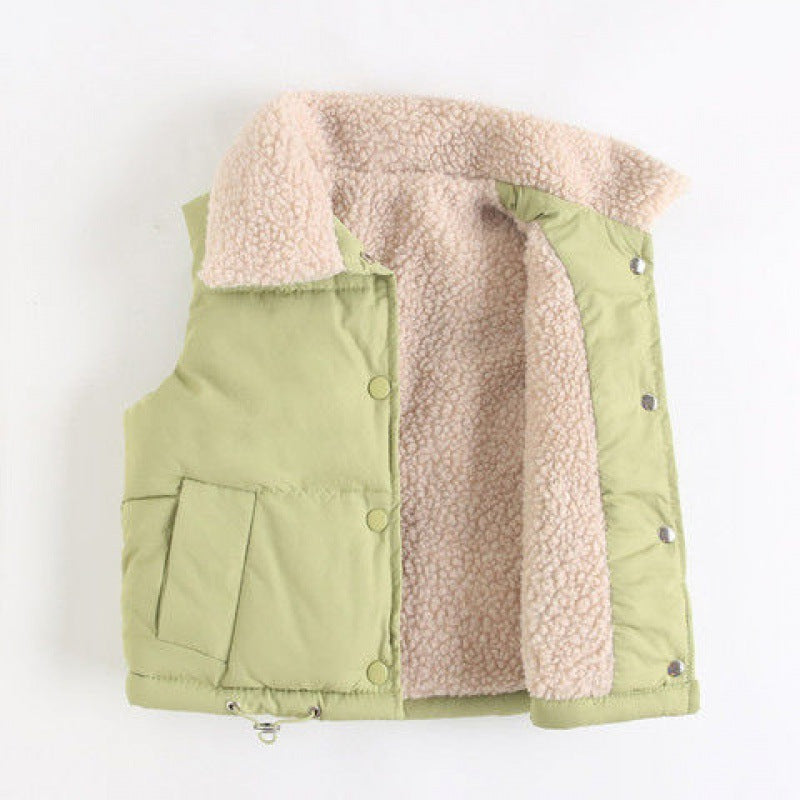 Lambskin Children's Padded Vest Jacket