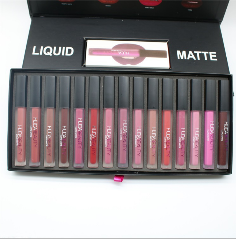 Lip gloss 16 gift box set matte non-stick cup lipstick color big tube