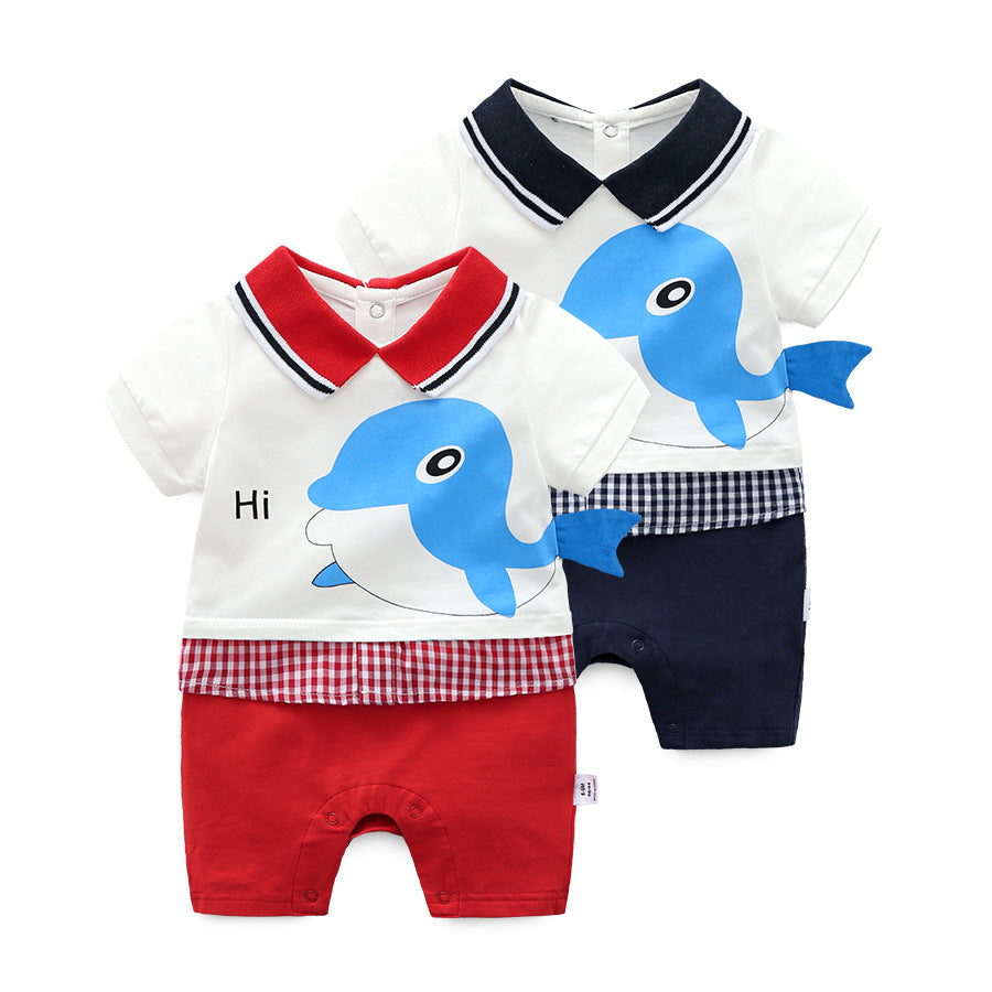 Baby whale romper