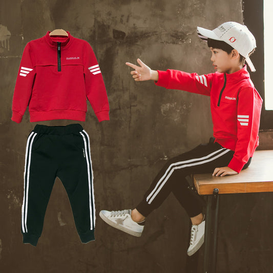 Boys' New Spring Garment in 2021 Two Kids\ Leisure Sports Kids Garments