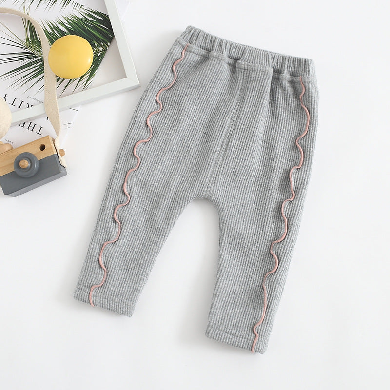 Fleece denim lace trousers Girls