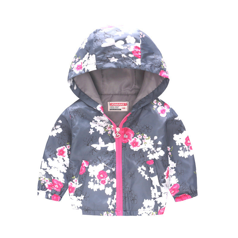 Hooded jacket with print pattern Boys Girls 16 Pattern Available