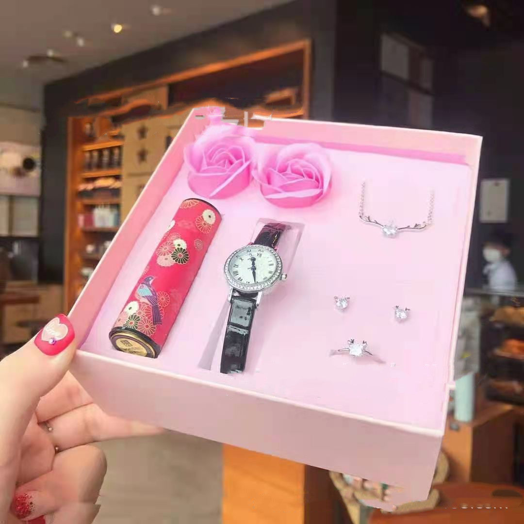 Life Has You Chinese Style Lipstick Beauty Quartz Calendar Watch