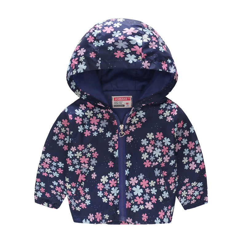 Hooded jacket with print pattern Boys Girls 16 Pattern Available