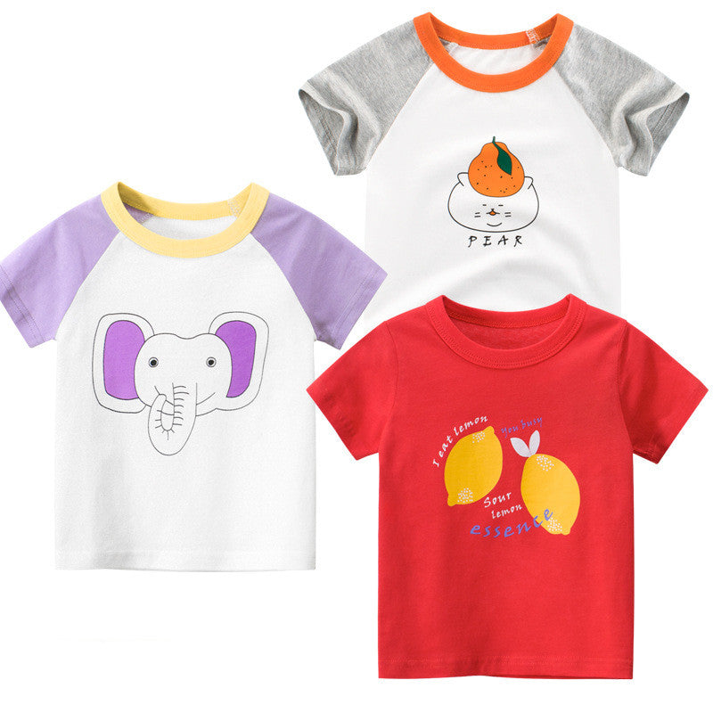 27home brand children's clothing summer new 2021 Korean version of children's short-sleeved T-shirt girls clothes a consignment ins