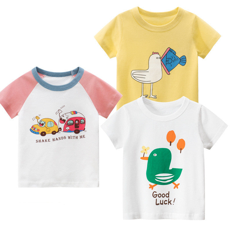 27home brand children's clothing summer new 2021 Korean version of children's short-sleeved T-shirt girls clothes a consignment ins