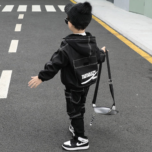 Children's Clothing Handsome Male Treasure Jacket Three-Piece Suit