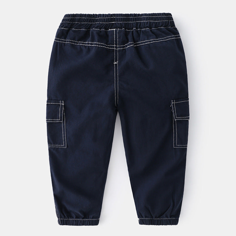 New Style Big Pocket Overalls Boy Jeans