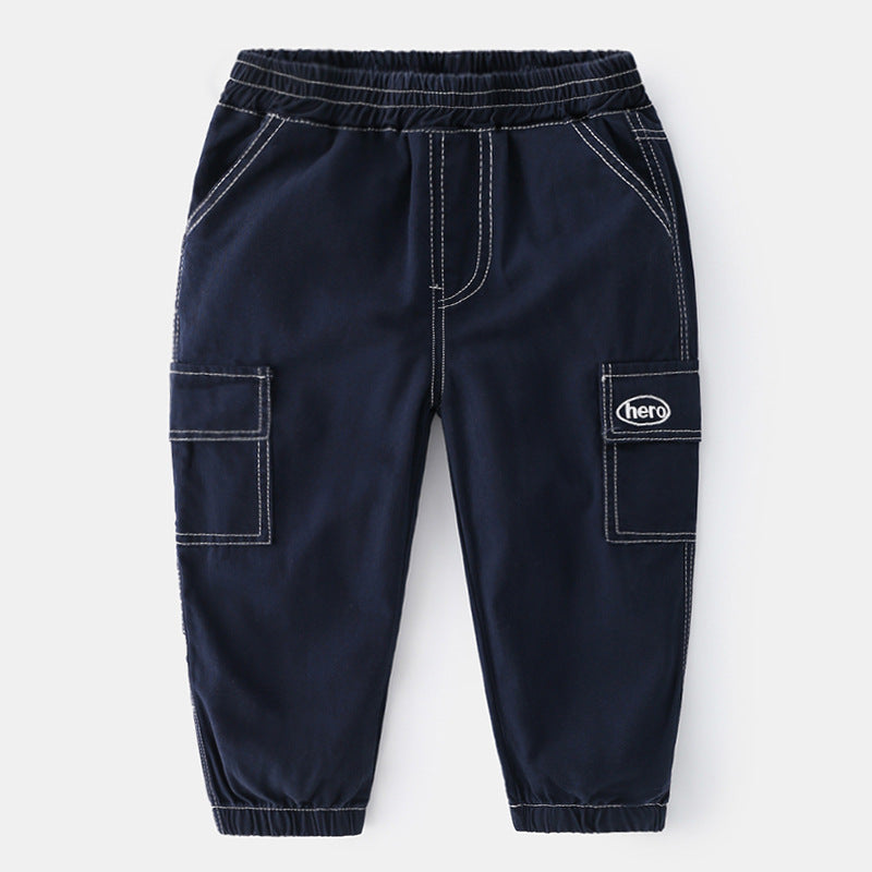 New Style Big Pocket Overalls Boy Jeans