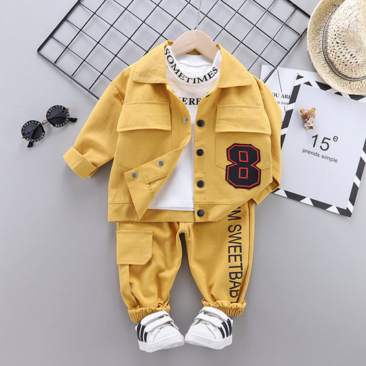 Trendy Three Piece Children's New Casual Workwear Jacket