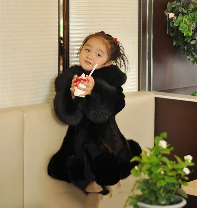 Children's Faux Fur Coat Parent-Child Coat