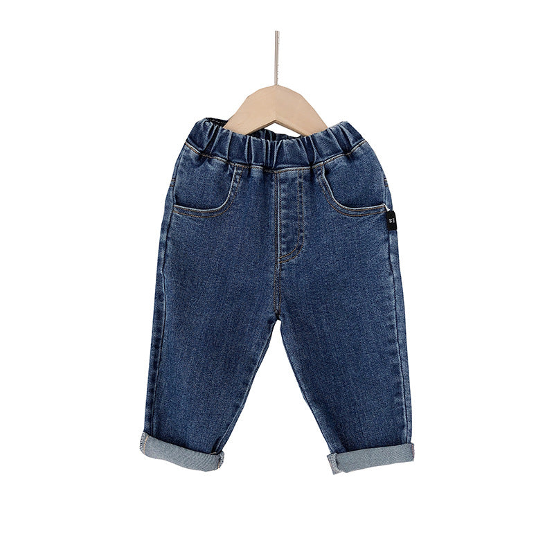 Girl Boys Dress Autumn Dress Girl's Loose Jeans Children's Long Pants