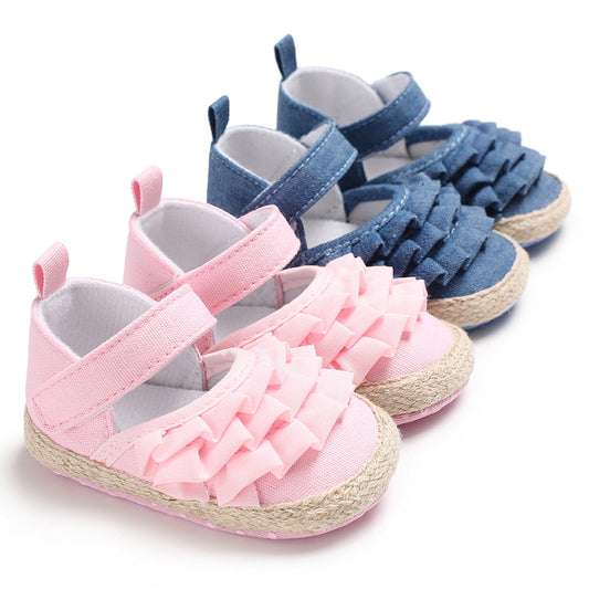 Spring And Autumn New Baby Girl Wave Princess Soft-Soled Toddler Shoes