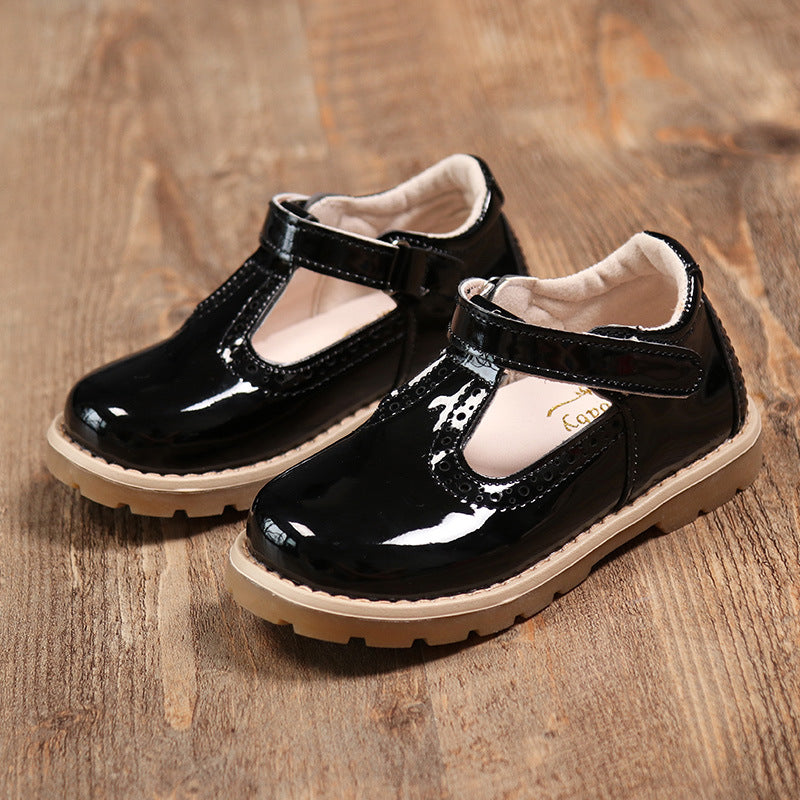 Girls British Retro Style Leather Shoes