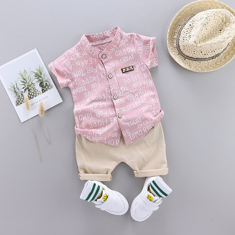 Korean Short-Sleeved Children's Clothing For Boys And Girls