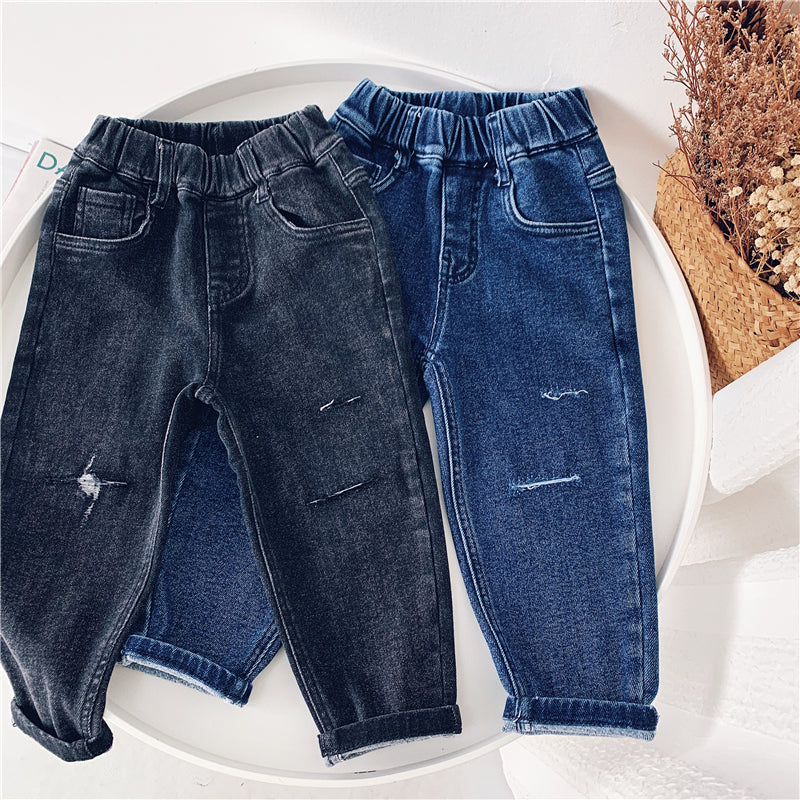 Boys Girls Jeans Straight Trousers Trendy Children s Clothing