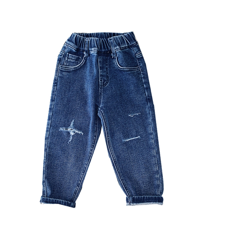 Boys Girls Jeans Straight Trousers Trendy Children s Clothing