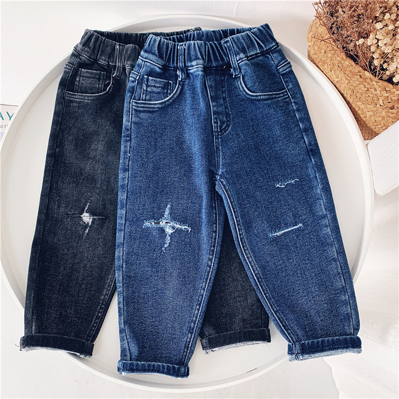 Boys Girls Jeans Straight Trousers Trendy Children s Clothing