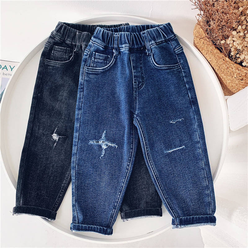 Boys Girls Jeans Straight Trousers Trendy Children s Clothing