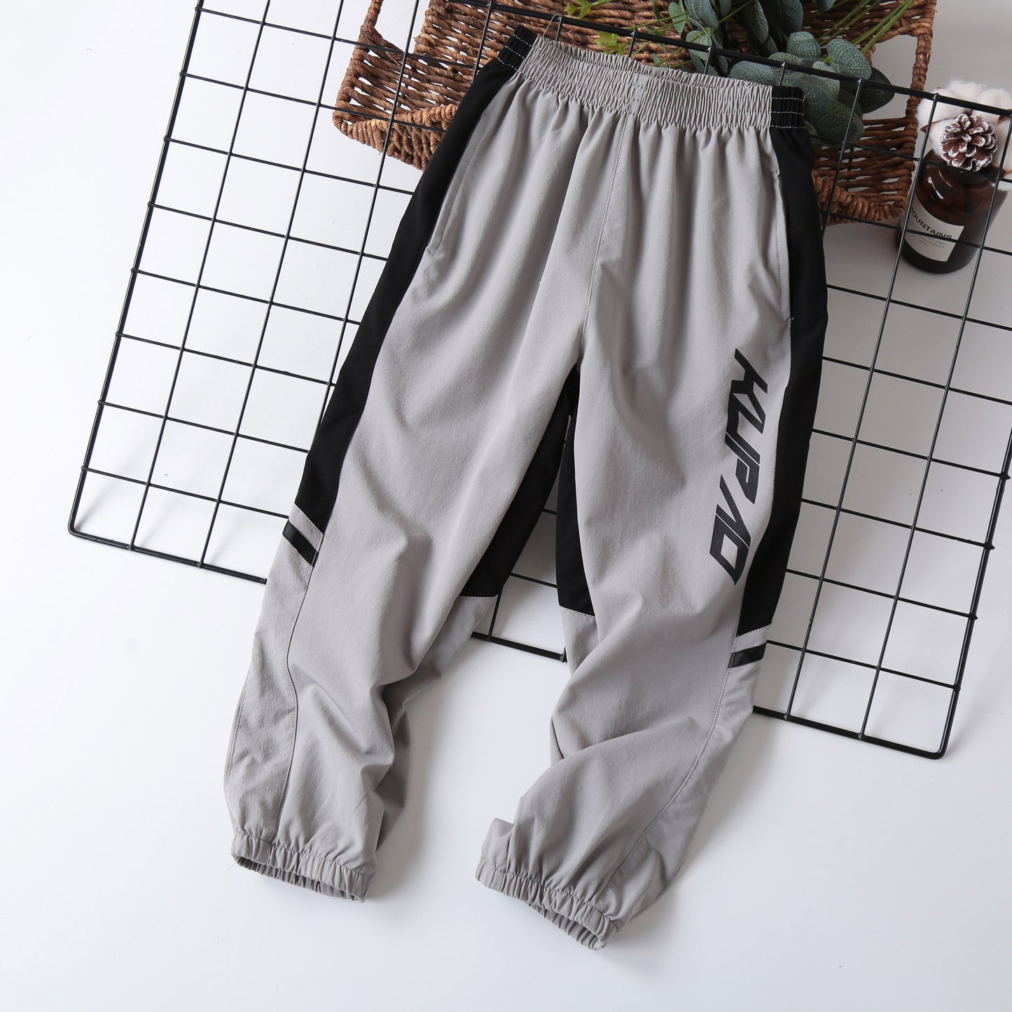 Boys' pants spring and summer thin  children's  Leggings fast drying children.